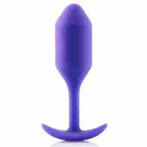 Анален разширител с тежест B-Vibe - Snug Plug 2 Purple