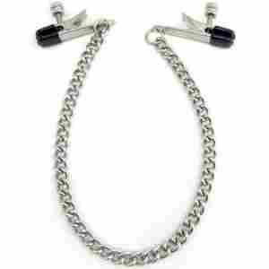 Щипки за зърна с гума "FETISH ALLIGATOR" 32 см.