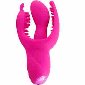 Мултифункционален Вибратор и стимулатор за G-точка RAMPANT BUNNY PINK 16 см.
