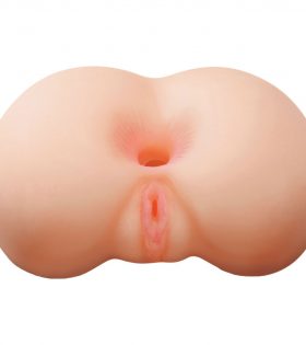 Вибро вагина и анус Кибер Кожа "GAPE HER" 20 см.