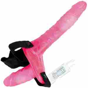 Двоен пенис колан "JOYRIDE DUO" 10 см./ 18 см Силикон