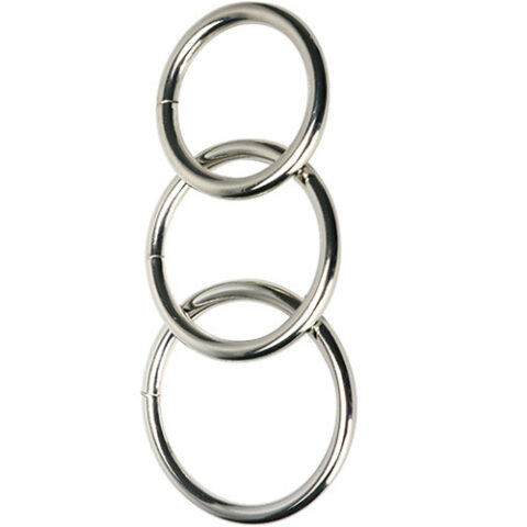 Комплект метални пенис рингове STEEL RING COLLECTION 3 бр.