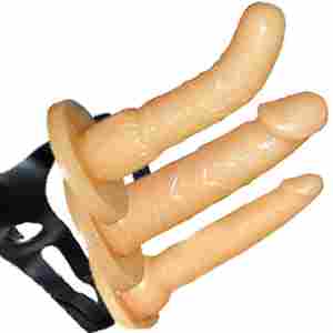 Комплект пенис колани STRAP ON FLESH 3 бр.