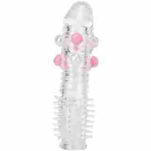 Пенис удебелител STRETCH 16 см. с перли