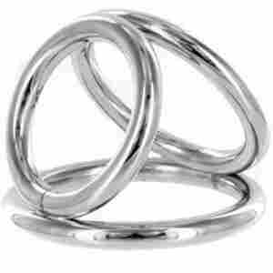 Троен метален пенис ринг "TRIPLE METAL HELIX"