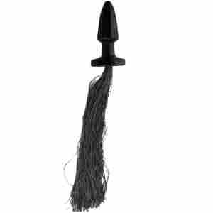 Силиконов Butt Plug с камшик X FUN BLACK DESIRE 43 см.