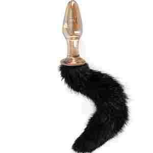 Стъклен Butt Plug с опашка "GLAS PLUG" 12 см.