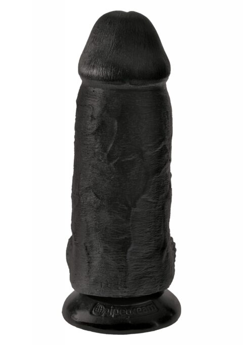 Реалистично дилдо с вакуумна основа KING COCK Chubby 22см, черно