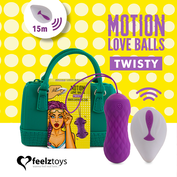 Вагинални топчета FeelzToys - Remote Controlled Motion Love Balls Twisty