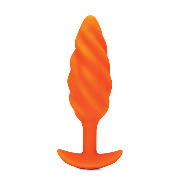Вибриращ разширител B-Vibe - Texture Plug Swirl Orange
