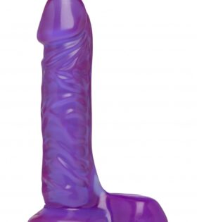 Реалистично дилдо Crystal Jellies - 7 Inch Ballsy Super Cock - Purple