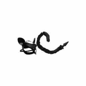 Комплект Cat Tail Anal Plug and Mask Set - Black
