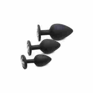 Комплект анални разширители Dirty Words Silcone Anal Plug Set - Black