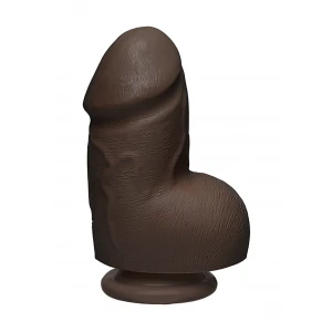 Реалистично дебело дилдо Fat D - 6 Inch with Balls - ULTRASKYN - Chocolate