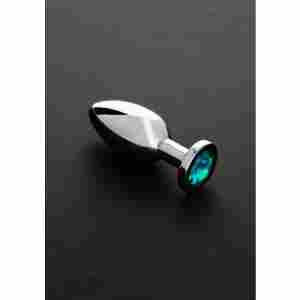 JeweledButt Plug AQUA BLUE LIGHT - Medium