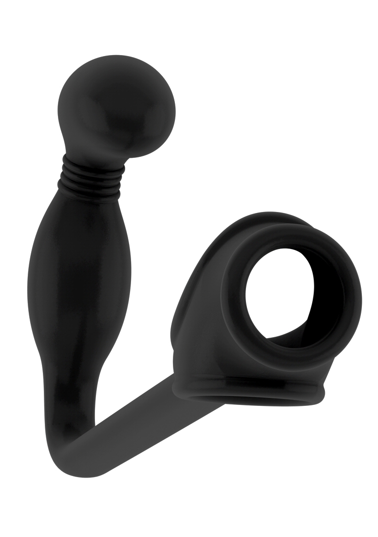 No.2 - Butt Plug with Cockring - Black