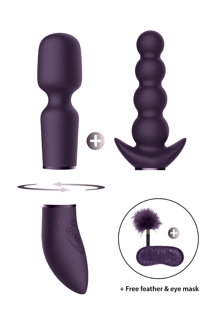Комплект вибратор с две приставки Pleasure Kit #3 - Purple