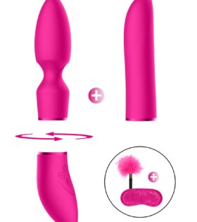Комплект вибратор с две приставки Pleasure Kit #4 - Pink