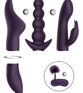 Комплект вибратор с три приставки Pleasure Kit #6 - Purple