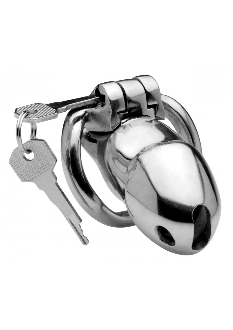 Целомъдрена клетка Rikers 24-7 Stainless Steel Locking Chastity Cage - Silver