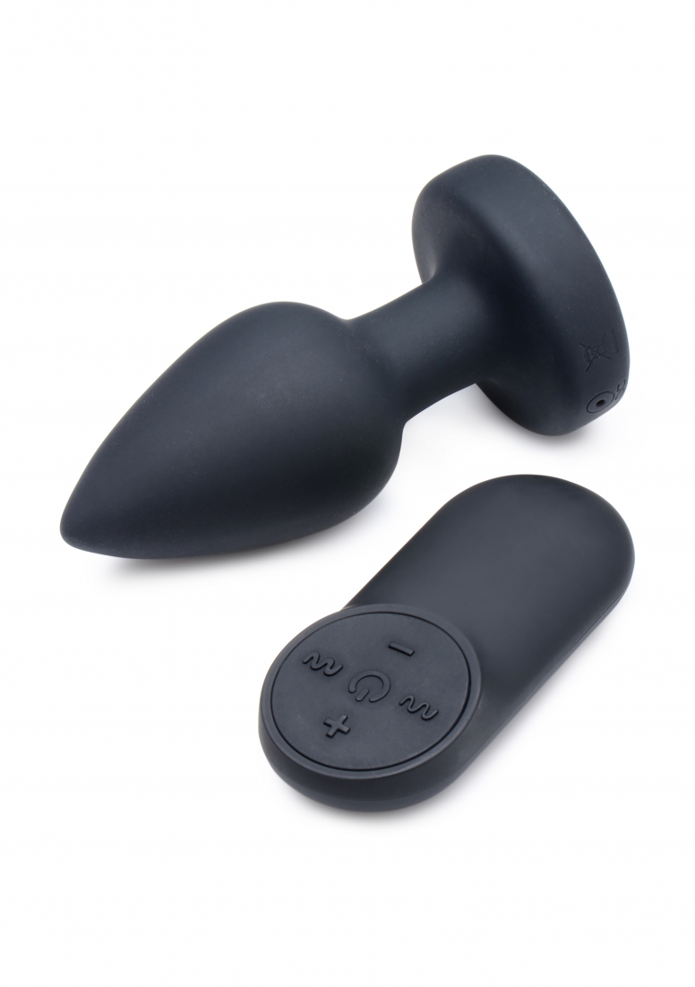 Силиконов анален разширител Silicone Vibrating LED Plug - Small - Black