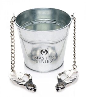 Slave Bucket Labia and Nipple Clamps - Silver