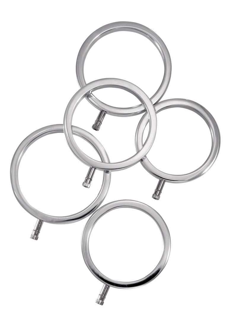 Електро секс комплект пенис пръстени Solid Metal Cock Ring