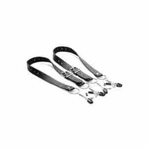 Spread Labia Spreader Straps with Clamps - Black