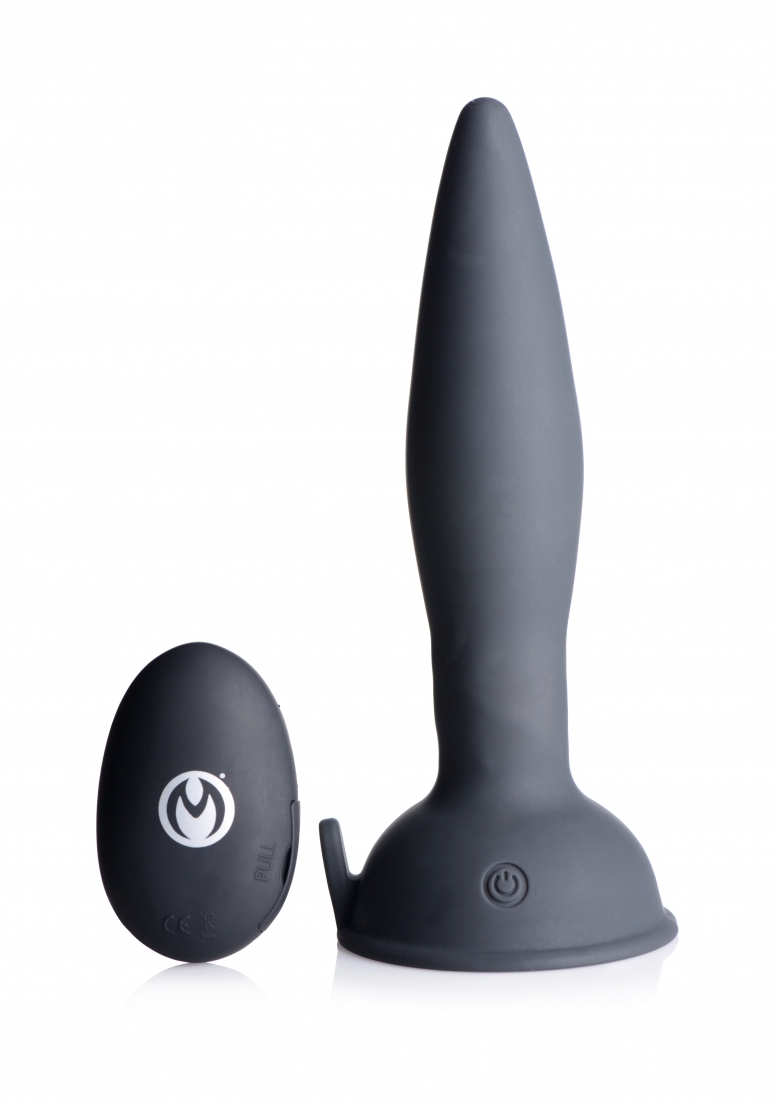 Анален разширител Turbo Ass-Spinner Silicone Anal Plug with Remote Control - Black