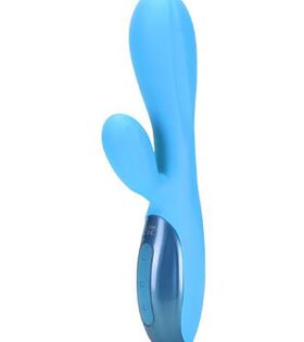 Презареждащо се зайче UltraZone Excite 6x Rabbit Style Silicone Vibe - синьо