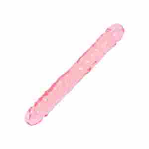 Двойно дилдо Crystal Jellies - 30 см. - розово
