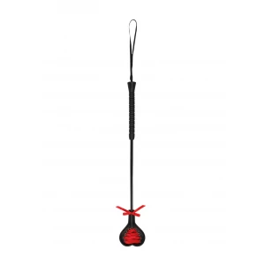 Плескалка Ouch! Black Heart With Red Lace