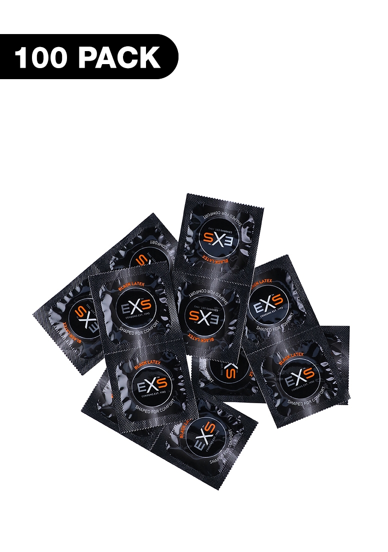 Презервативи Exs Condoms - черни - 100 бр.