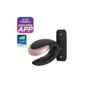 Вибратор за двойки Double Love Luxury - черен