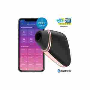 Въздушен импулсен стимулатор + вибрация Love Triangle - черен