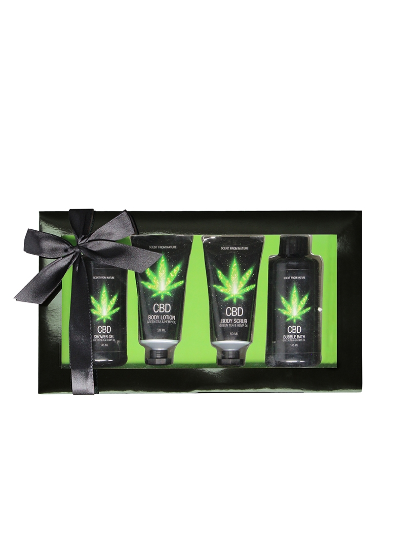 Комплект CBD - Bath and Shower - Luxe Gift set - с конопено масло и зелен чай