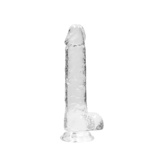 21 cm Реалистично дилдо RealRock - прозрачен
