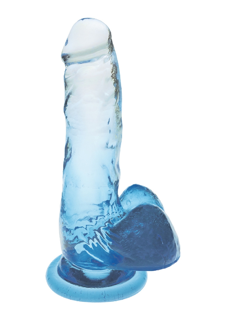 Реалистично дилдо Shades - Medium Jelly - синьо