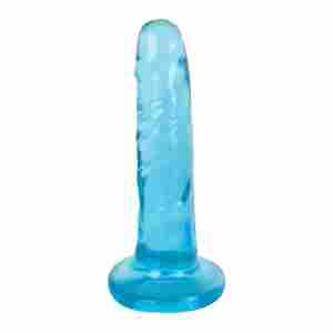 Реалистично тънко дилдо Lollicock- 15см - синьо