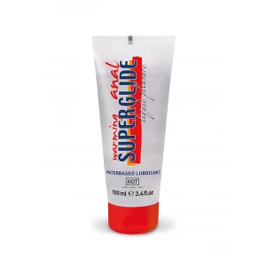 Загряващ анален лубрикант на водна основа HOT Superglide Liquid Pleasure - 100мл
