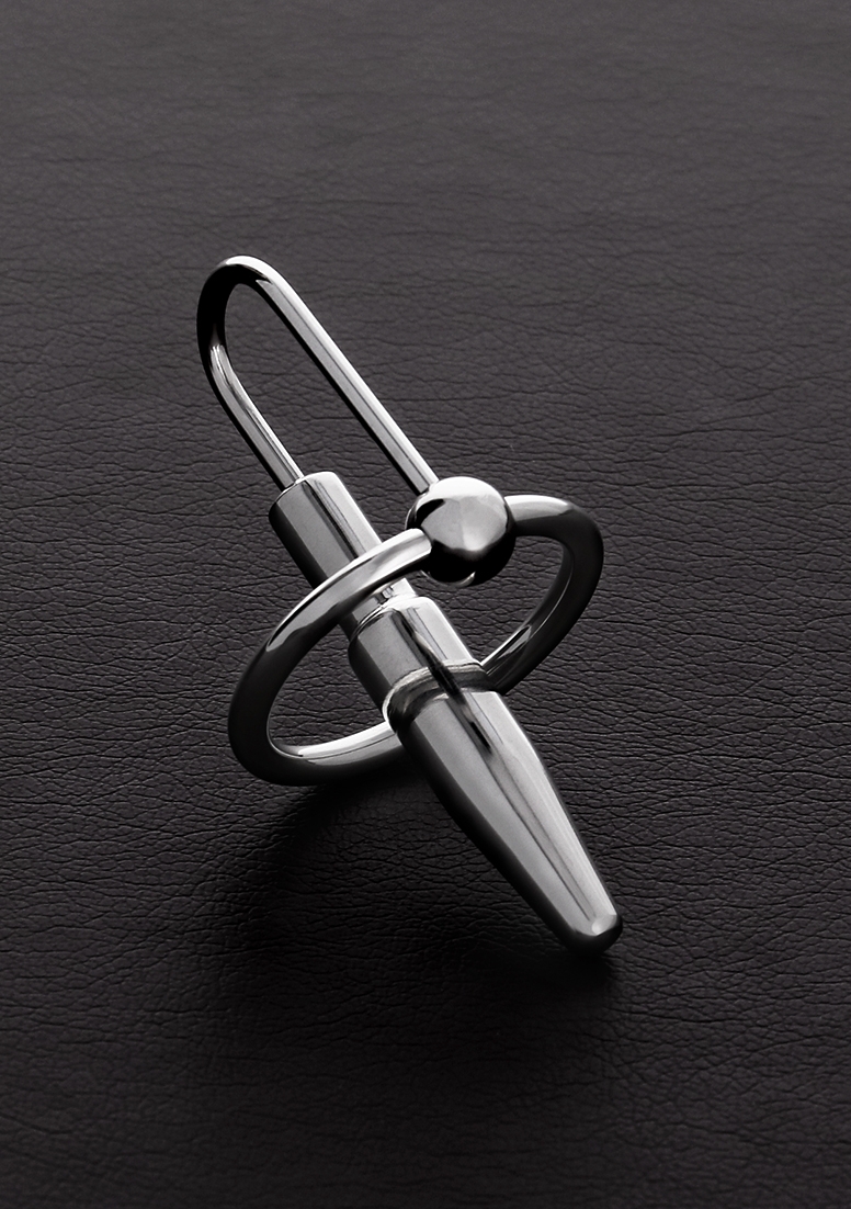 Пенис пръстен с уретален плъг Steel - SOLID (25mm)