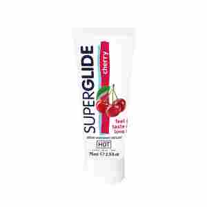 Ядящ се лубрикант HOT Superglide - череша - 75 ml