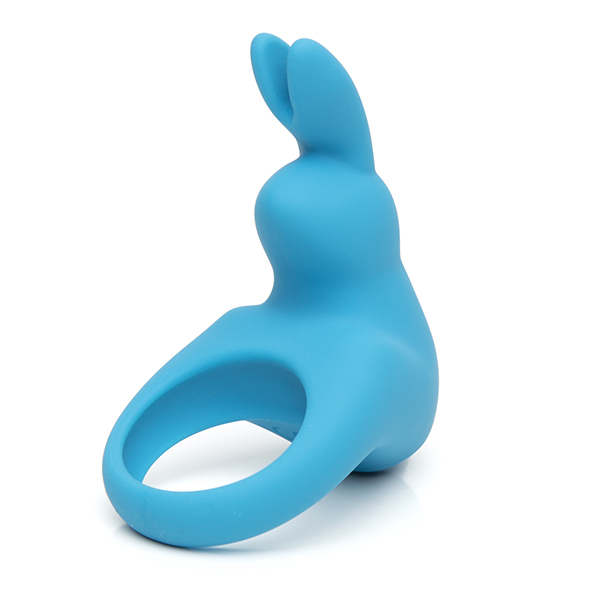 Вибриращ пенис пръстен Happy Rabbit - син