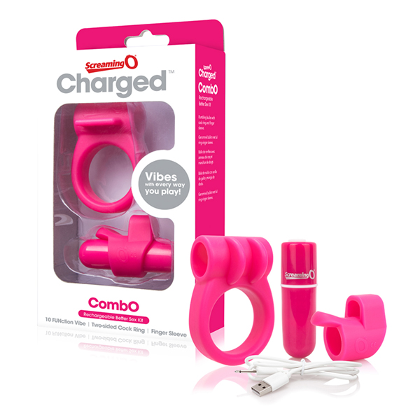 Вибриращ комплект The Screaming O - Charged CombO Kit #1 - розов