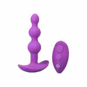 Beaded Vibe - Silicone Anal Plug with Remote Control