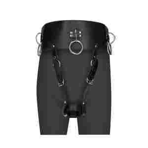 Belt with Vibrator Holder - Black