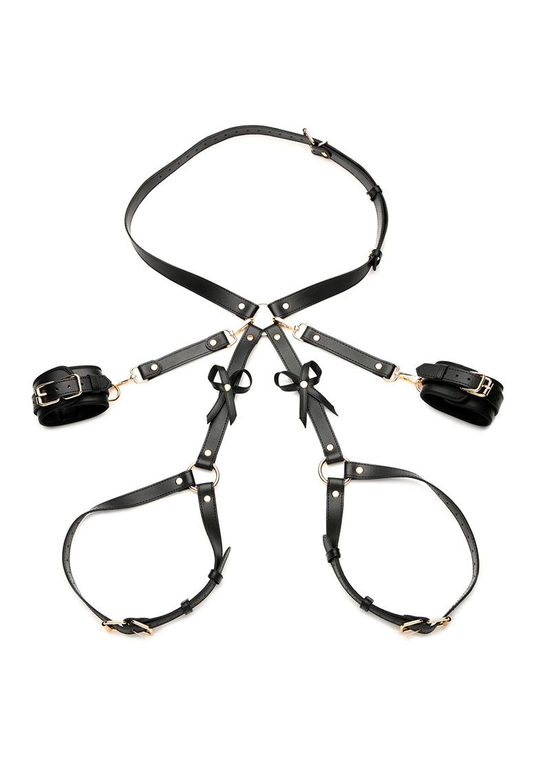 Bondage Harness with Bows - M/L - Black