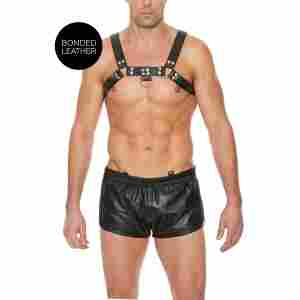 Bulldog Leather Chest Harness - L/XL