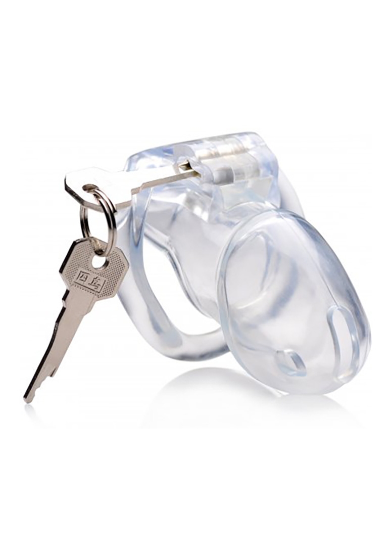 Clear Captor - Chastity Cage with Keys - Medium