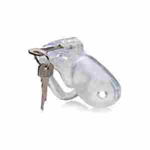Clear Captor - Chastity Cage with Keys - Small